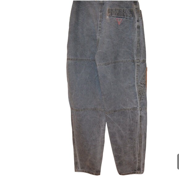 Vintage Jeans Guess Georges Marciano Gray with Gold Thread High Waist - Picture 2 of 7